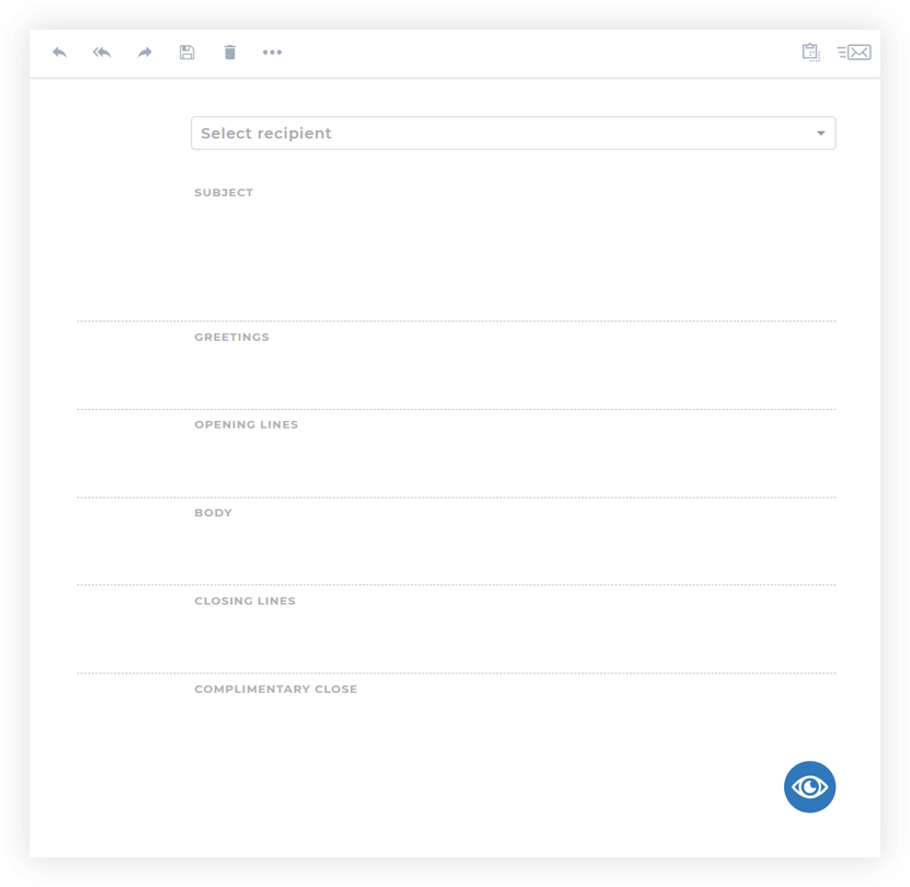 Schermata di compilazione del messaggio in LangPower